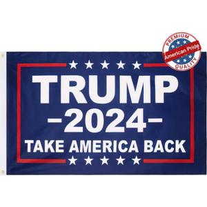 Atlantic Flag & Pole President Donald Trump 2024 Take America Back Flag 3x5 Size - Single Sided Banner Great for Indoor, Outdoor, Boats 