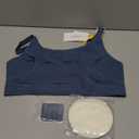 Momcozy Hands Free Pumping Bra, Adjustable Breast-Pumps Holding and Nursing Bra, Pumping & Nursing Bra in One (Large, Blue)