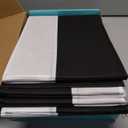 Large Shelf Storage Bins [4 Pack],Decorative Collapsible Storage Basket,Fabric Closet Organizer and Home Storage Cubes with Handles for Organizing Books, Clothes, Toys, NurseryBlack