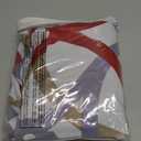 DriftAway Alexander Pattern Match Blackout Valances for Windows 250GSM Geometric Moroccan Mid Century Rod Pocket 52 Inch by 14 Inch Plus 1.75 Inch Header Red and Gray 1 Pack