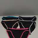 Neione Period Underwear Menstrual Panties High-Cut Cheeky Bikini Briefs Women Girls (Medium, 5-pk Playful Black)
