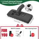 EZ SPARES Universal Vacuum Cleaner Floor Brush Attachment,Compatible with Most Brand,Hoover, Eureka, Rainbow,Shop VAC,Nozzle Tool, 2-in-1 for Hard Floor&Carpet (With An Adapter and Mini Clean Brush)