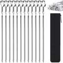 Skewers for Kabobs, 12" Metal Kebab Skewers for Grilling Flat Long Stainless Steel Kabob Sticks Reusable Grill Shish BBQ Barbecue Sticks for Meat Chicken Vegetable Shrimp, 12 Pack