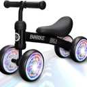 Baby Balance Bike Toys for 12-36 Months Kids Toy Boy and Girls Gifts Toddler Best First Birthday Gift Children Walker No Pedal Infant 4 Wheels Bicycle (Black)