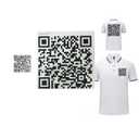 Iron-On QR Code Heat Transfer Vinyl for T-Shirts, Hoodies, Tote Bags DIY Wearable Art QR Code Sign for Google Review, Social Media sign, Facebook & Instagram, YouTuber Editable URL, Link to Any Page
