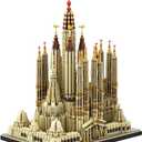 Sagrada Familia Cathedral Spain Architecture Building Set,Spain Landmarks Castle Church MOC Modular City Building House Model Large Kit for Adults Collection10045 PCS