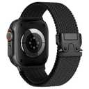 Braided Stretchy Band for Apple Watch Ultra 3/2/1 Bands 49mm 46mm 45mm 44mm 42mm 41mm 40mm 38mm Men Women, Adjustable Parachute Buckle Nylon Fabric Wristband for iWatch Series 11 10 SE 9 8 7 6 5 4 3