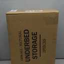 Bamboo Under Bed Storage Containers- Underbed Organizer with Wheels with Large Capacity Dust Bag, Sturdy Wood Rolling Under Bed Shoe Storage Organizer 2 Packs (Nature, 2 Packs (23.62"×16.54"))