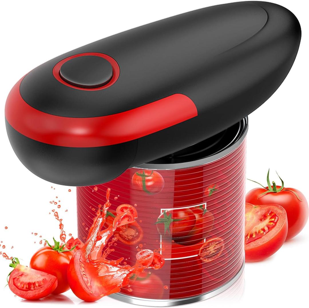 Electric Can Opener, One-Touch Automatic Can Opener Fits All Can Sizes, Hands-Free&Smooth Edge Battery operated Can Opener with Magnetic Cover Catch for Kitchen & Seniors Arthritis