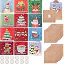 LINSHANMIN Christmas Greeting Cards with Envelopes, 12 Greeting Cards 4 x 4 Inch Pack of 3