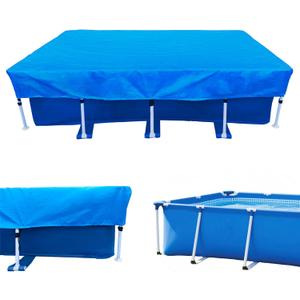 14 x 7 Pool Cover 177in X 87in Frame Rectangular Pool Cover 14 ft Rectangle Pool Cover for Above Ground Frame Dust Proof Rain Proof 178" x 86" Durable Paddling PE Blue