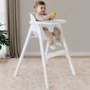 Fodoss 4 in 1 Foldable High Chairs for Babies and Toddlers with Waterproof Cushion, Easy to Clean Baby Chair for Eating, Feeding Chair (White)