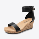DREAM PAIRS Women's Open Toe Buckle Ankle Strap Platform Wedge Sandals Summer Shoes, Size 9,5
