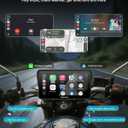Carpuride W602S PRO Motorcycle Carplay & Android Auto with Type-C Port, 6.25" Motorcycle GPS Navigation System Supports OTA, Car Play Moto Screen with Wired Controller, Dual Bluetooth, Waterproof