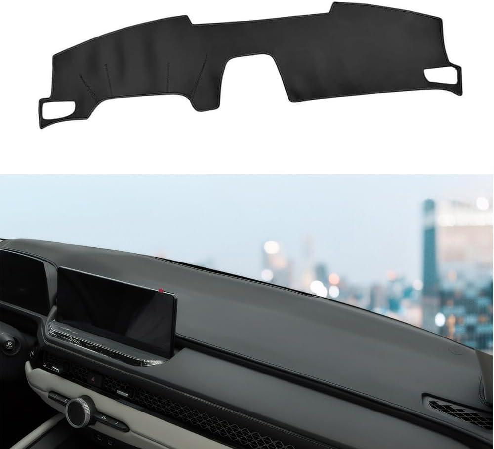 Fit for Honda Accord 2023 2024 2025 2026 Dashboard Black Center Console Cover Dashboard Pad Protector Sunshade Upgraded Edge Microfiber Leather Pad (Without HUD, Black Stitching)