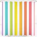 Rainbow Washable Kids & Cute Shower Curtain Waterproof Polyester Fabric Shower Curtain Set with 12 Hooks Bathroom Decor, 72x72 Inches (03
