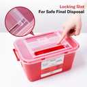 Alcedo Sharps Container for Home and Professional Use 1 Gallon (2-Pack), Biohazard Needle and Syringe Disposal, Medical Grade