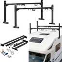 Universal Trailer Ladder Rack,Heavy Duty 400LB Capacity Adjustable Width 3.87'-6.95' Truck Ladder Rack with 4 Straps for Open and Enclosed Trailers