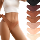 DEANGELMON Seamless Thongs for Women No Show Thong Underwear Women Comfortable Multiple Pack
