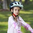 Kids Bike Helmet, 2 Size Adjustable for Youth Toddler Boys & Girls 3-5-8-10-12-14 Years, Child Helmets with Visor for Skating Cycling Scooter (Blue-White Gradient, M: 54-58 cm / 21.3"-22.8")
