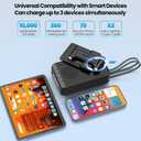 Gifts for Men Women, 10,000mAh Charging Phone Stand with Cables and Bluetooth Speaker, 360 Rotatable Angle Cell Phone Holder with HD Stereo Sound Fits Phones,Tablet (Black)