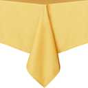 sancua Rectangle Tablecloth - 70 x 108 Inch - Stain and Wrinkle Resistant Washable Polyester Table Cloth, Decorative Fabric Table Cover for Dining Tables, Buffet Parties and Camping, Yellow