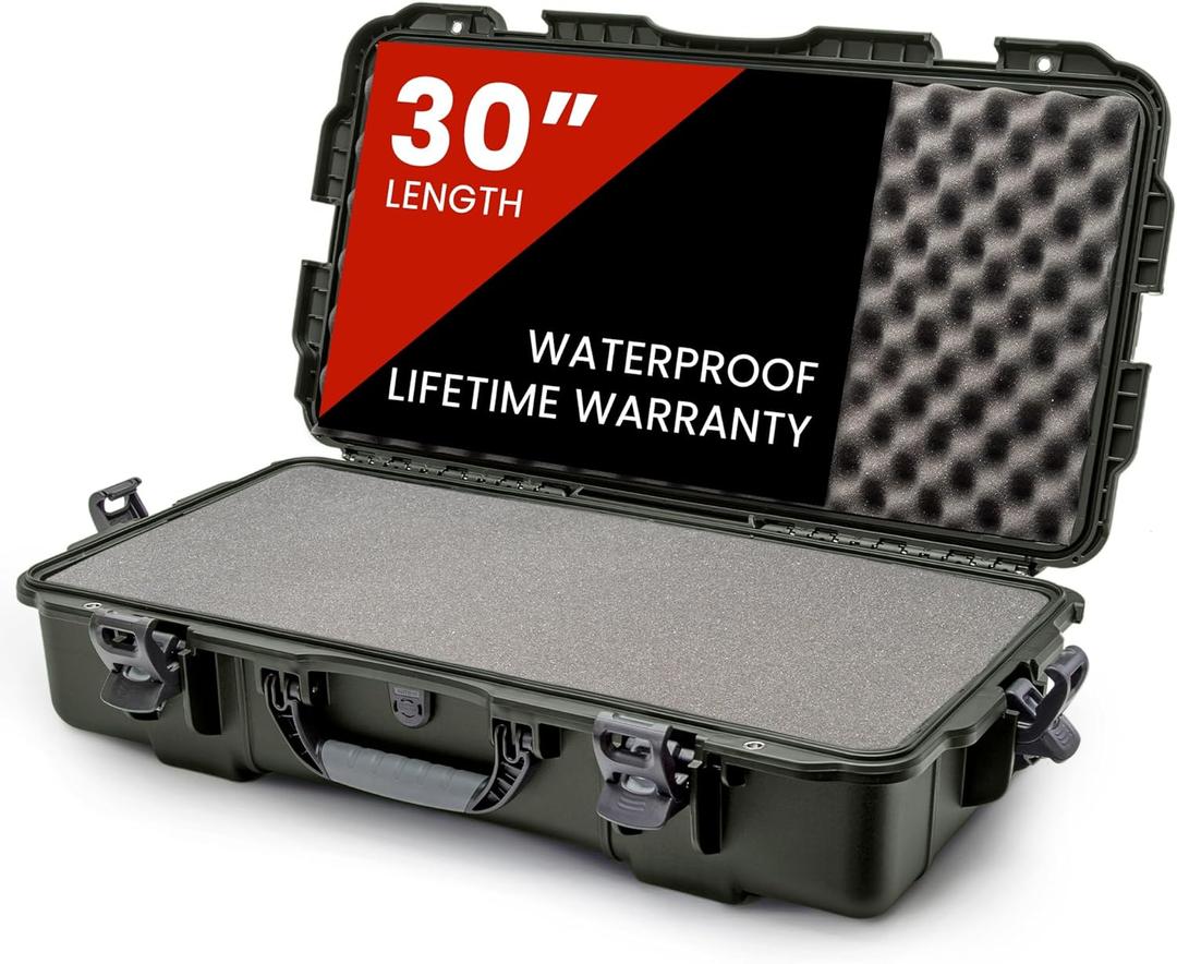 NANUK Hard Case with Foam & Wheels - 30" to 55" Long, Customizable Foam Insert, IP67 Waterproof & Crushproof, Rugged Construction for Ultimate Protection, Made in Canada