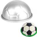8 inches Football Cake Pan, Soccer Cake Pan, DIY 3D Birthday Pan, Aluminum Ball Cake Molds Nonstick Baking Tool