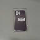 for iPhone 15 Pro Max Case Cute,Clear Glitter with [1 x Tempered Glass Screen Protector] Sparkly Bling Shockproof Bumper Protective Soft Silicone Phone Cover Case for Women Girls Dark Purple