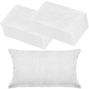 Framendino, 50 Pack Disposable Pillow Case Covers Travel Single Use Pillowcase Cases for Hotel Home Bedroom (32 x 20 Inch) (White)