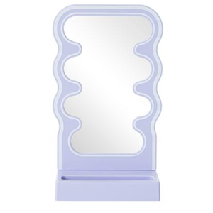 Orbit Wavy LED Light and Mirror Phone Holder is a multifunctional phone stand featuring a vibrant LED glow, a built-in mirror, and a trendy wave design for hands-free viewing