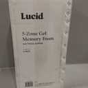 LUCID 3 Inch Gel Memory Foam Mattress Topper, Full size 5 Zones Cooling Gel Infusion CertiPur Certified Foam
