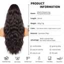 Drawstring Ponytail for Women, 26 inch Long Ponytail Extension, Soft Synthetic Pony Tails Hair Extensions, Clip in Ponytail Hair Extension for Daily Use (Dark Brown With a Slight Auburn Luster)