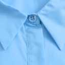 Womens Button Down Tie Front Shirt Long Sleeve Collared Pull on Blouse for Office Work Casual Wear (XL)