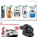 CCS to Tesla Adapter, Fast Charging Adapter 250kW, DC Level 1 2 3 Charging for Tesla Model 3/Y/S/X, Plug & Play EV Charger Adapter