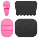 Patelai 32 Pcs Smooth Away Hair Removal Pads 2 Sizes Facial Hair Remover Pads and 30 Pcs Exfoliation Fine Sandpaper for Women Girls Faces Lips