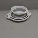 QiMH Collapsible Colander and Strainer Set of 3-2 PC 4 Quart(1 gal) and 1 PC 2 Quart(0.5 gal) - BPA Free & Dishwasher-safe Silicone Kitchen Foldable Strainer for Pasta, Veggies