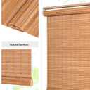LazBlinds Cordless Bamboo Roller Shades, 40" W x 70" H, Squirrel