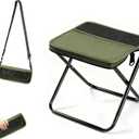 Portable Foldable Backpack Stool, Pocket Chair Camping Fishing Stool, Mini Outdoor Camping Stool Sling Bag, Collapsible Stool Chairs Carry Bag for Fishing Travelling Picnics, Green