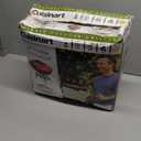 Cuisinart 14" Portable Charcoal Grill, Tabletop Outdoor Small Grill with Locking Lid and Dual Vents, Chrome Plated Travel Size BBQ Perfect for Camping, Tailgates, Cookouts, Red