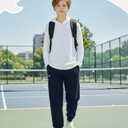 PATPAT Boys Sweatpants Athletic Pants Fleece Joggers Dark Blue 13-14 Years