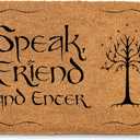 MAINEVENT Speak Friend and Enter Doormat 30x17 Inch, The Lord of the Rings Merchandise Welcome Mat Funny, Speak Friend and Enter Welcome Mat, LOTR Gifts, Lord of the Rings Decor, Funny Doormat