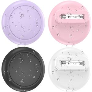 for AirTag Holder for Kids, Compatible with Apple AirTag 1 & 2nd Gen, 4-Pack Waterproof Hidden Air Tagholder with Safety Pin Discreet Toddler Airtag Clip for Clothing, Backpack & Dog Collar
