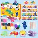 Air Dry Clay for Kids,Modeling Clay Kit,14 Species of Marine Life DIY Molding Clay Art Crafts Set,Ultra Light & Soft,Safe Non-Toxic,Toys Gifts for Age 4 5 6 7 8+ Years Old Boys Girls Kids
