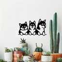 simpnavi Elegant Metal Wall Decor, 3 Cute Dog Design for Living Room, Dining Room or Kitchen, Unique Wall Art to Inspire (16inch)