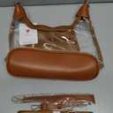 Clear Shoulder Bags for Women, Stadium Approved Cute Hobo Tote Crossbody Handbag Mini Clutch Purse (Brown)