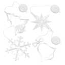 MAGICLULU 5pcs Led Christmas Cup Decorative Lights Creative Festival Lamps for Indoor and Outdoor Holiday Decor Battery Operated Featuring Bells Snowflakes Christmas Trees Stars