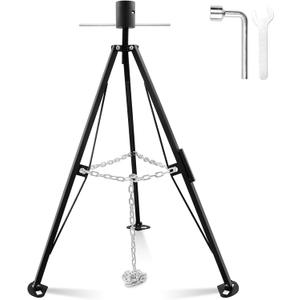 Gooseneck Tripod Stabilizer for 5th Wheel or Trailer, Adjustable Stabilizer with 7500lb Load Capacity, Tripod Jack for Fifth-Wheel Trailers, RVs, and Campers