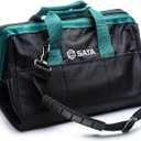 SATA 13-Inch Portable Tool Bag with Waterproof Construction and Multiple Interior and Exterior Pockets, Tool Storage and Organizer - ST95181
