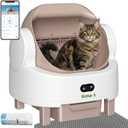 Gimars Open Top Design Self Cleaning Litter Box, Automatic Cat Litter Box for Multiple Cats & Senior Cats, App Control with Safety Sensors, Low Odor, Includes Trash Bags & Litter Mat